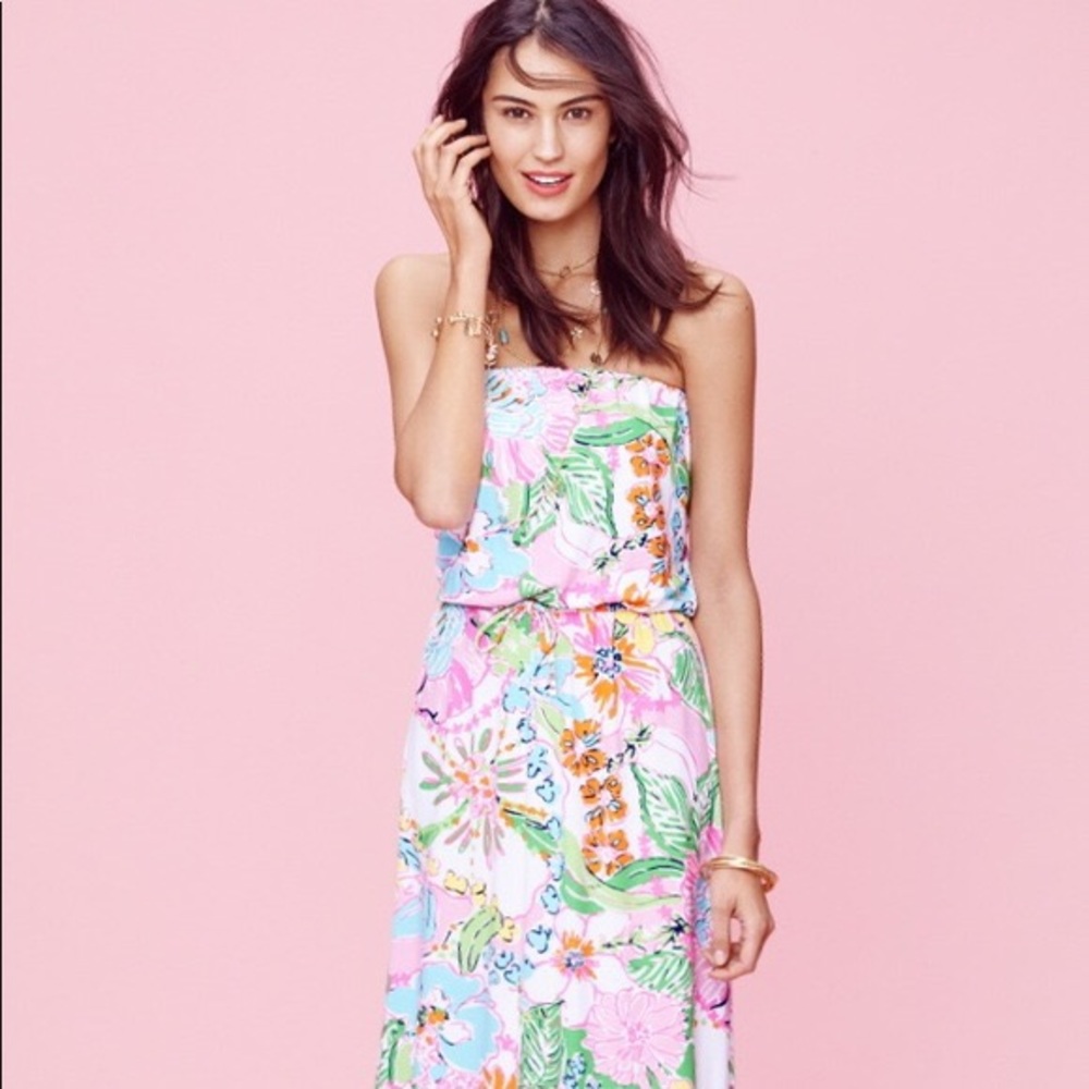 Lilly Pulitzer Target strapless multicolor maxi